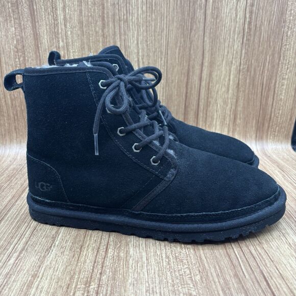 UGG Men's NEUMEL HIGH BLACK Suede Lace Up zipper Chukka 1120767-BLK Men’s Size 9 - Picture 1 of 9